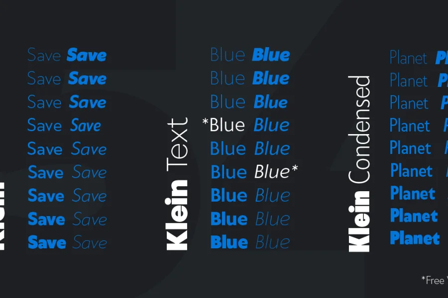 Klein Font Family preview 4