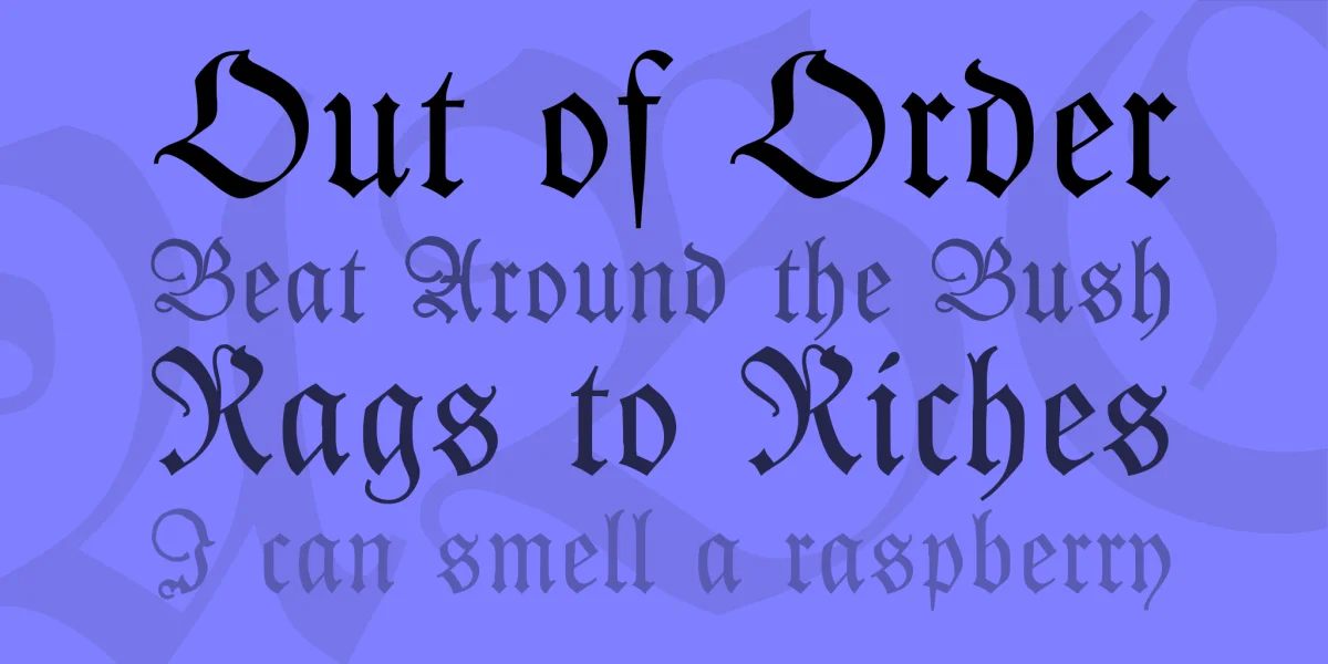 Kleist-Fraktur Font Family preview 2
