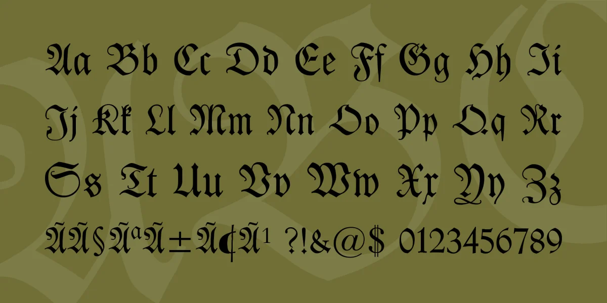 Kleist-Fraktur Font Family preview 4