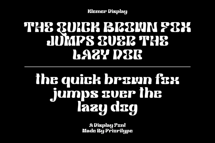 Klemer Display DEMO Font preview 2