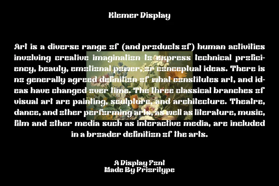 Klemer Display DEMO Font preview 5