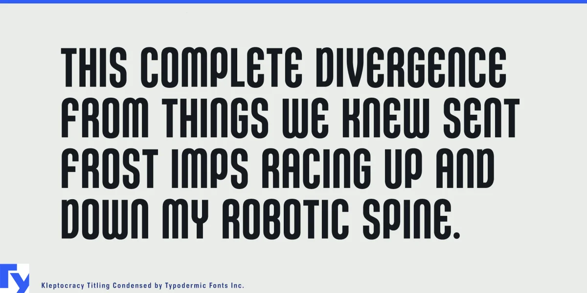 Kleptocracy Titling Font Family preview 4