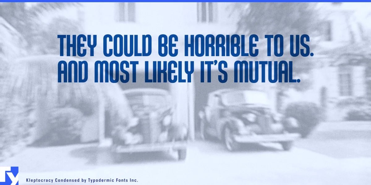Kleptocracy Titling Font Family preview 6