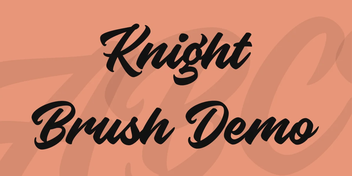 Knight Brush Demo Font preview 11