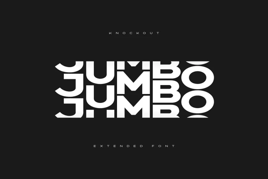 Knockout Font preview 12