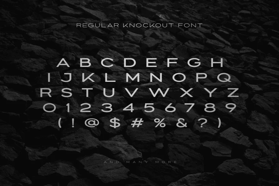 Knockout Font preview 14