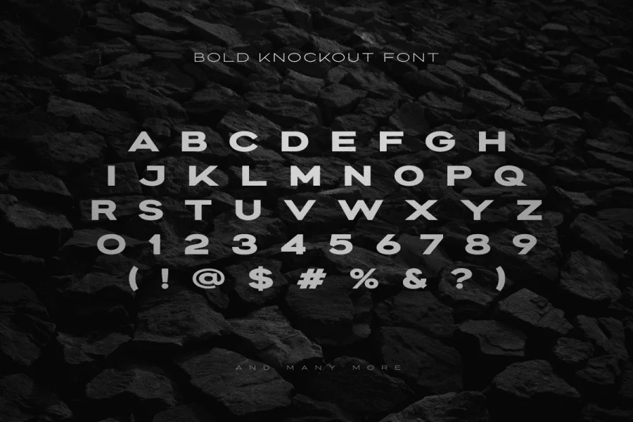 Knockout Font preview 15