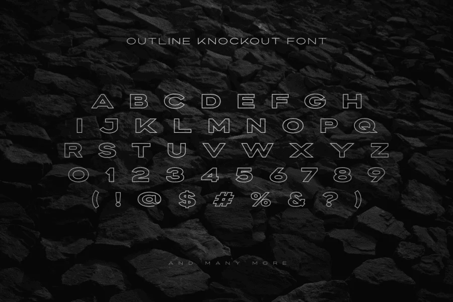 Knockout Font preview 16