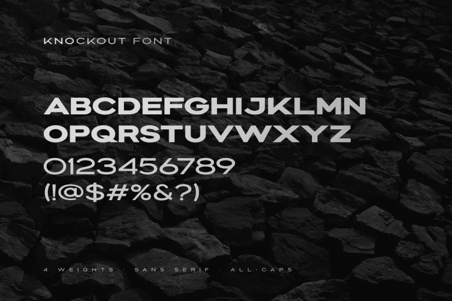 Knockout Font preview 20