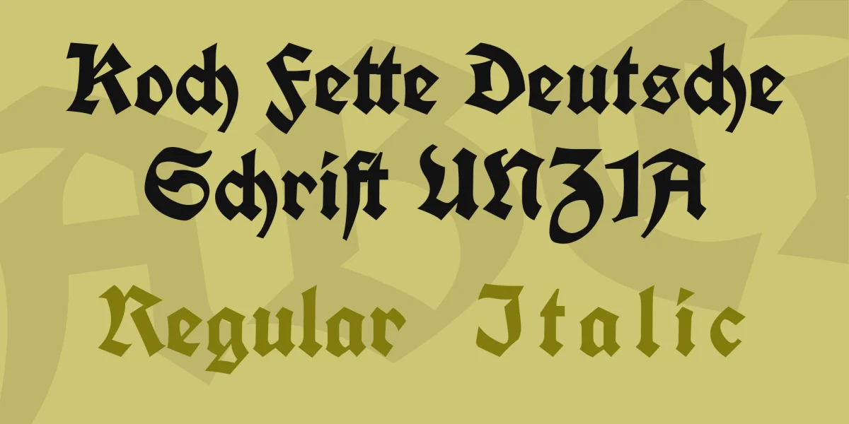 Koch Fette Deutsche Schrift UNZ1A Font Family