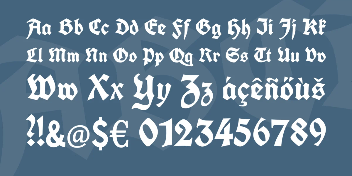 Koch Fette Deutsche Schrift UNZ1A Font Family preview 3