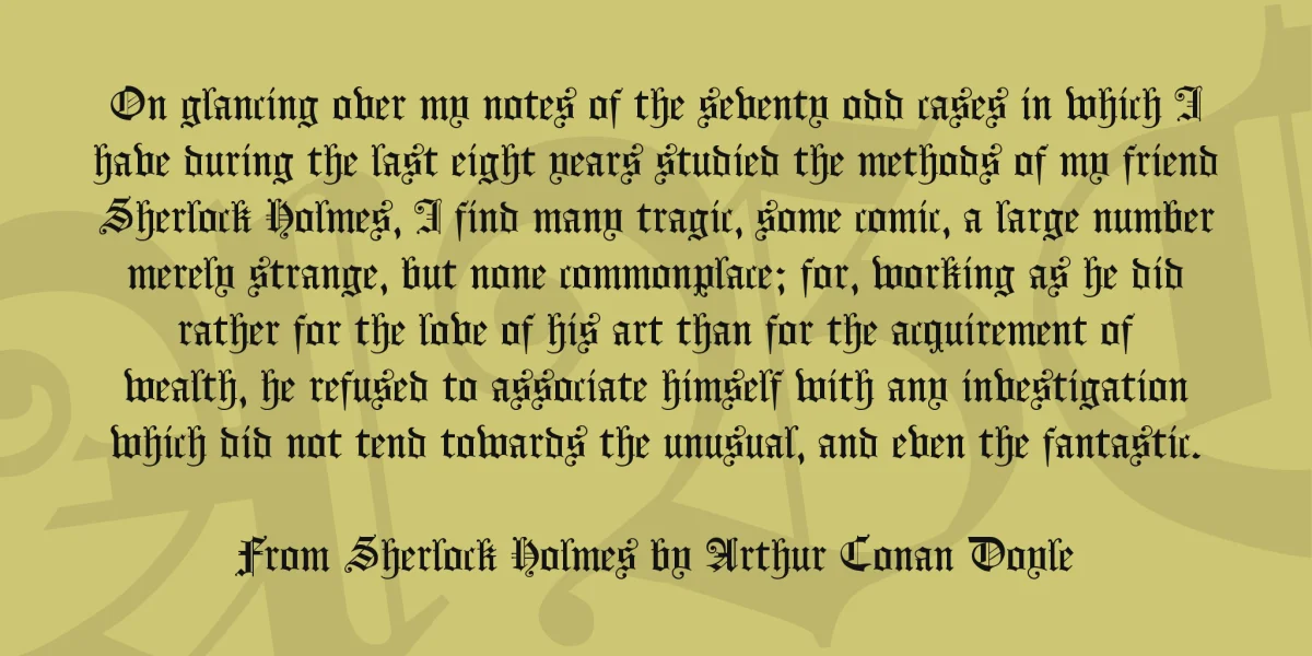Koenigsberger Gotisch Font preview 3