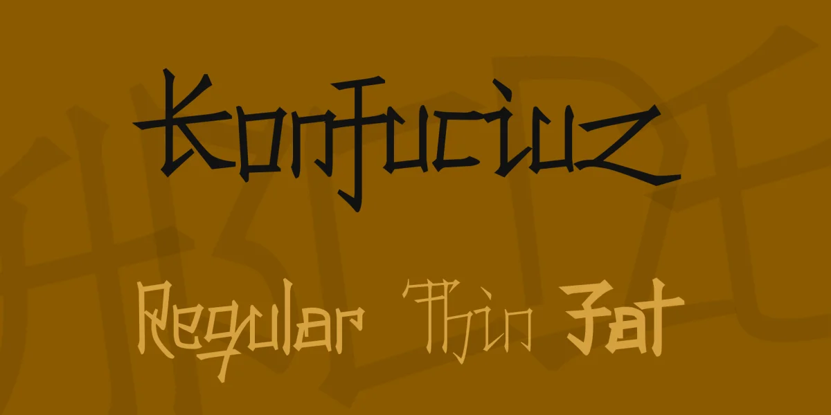 Konfuciuz Font Family