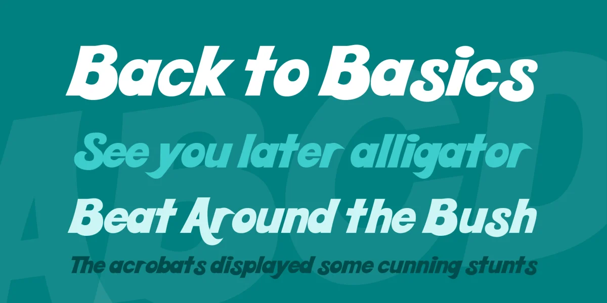 Kool Beans Font preview 2