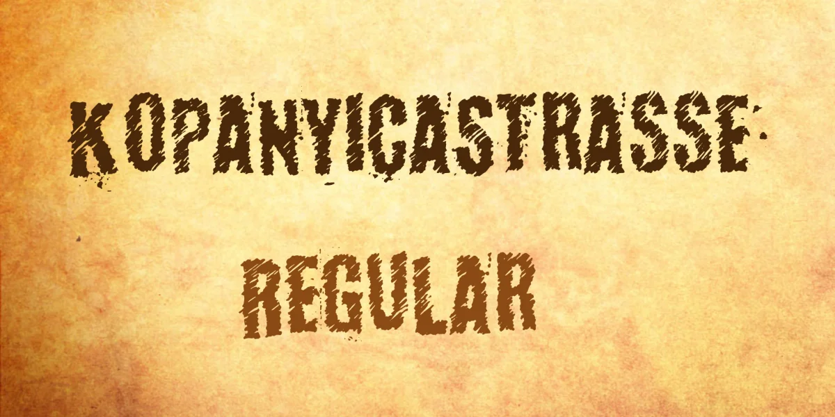KopanyicaStrasse Font preview 3