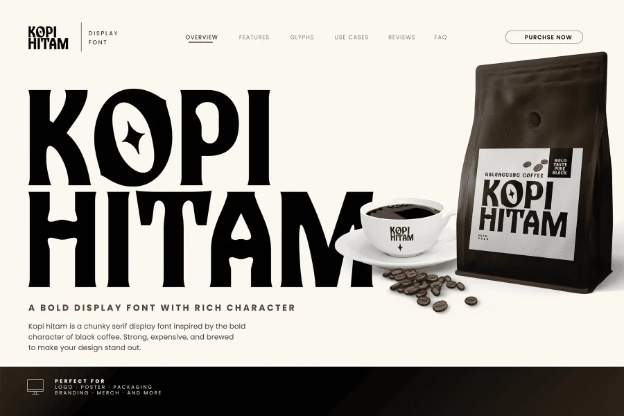 Kopi Hitam Font preview 2