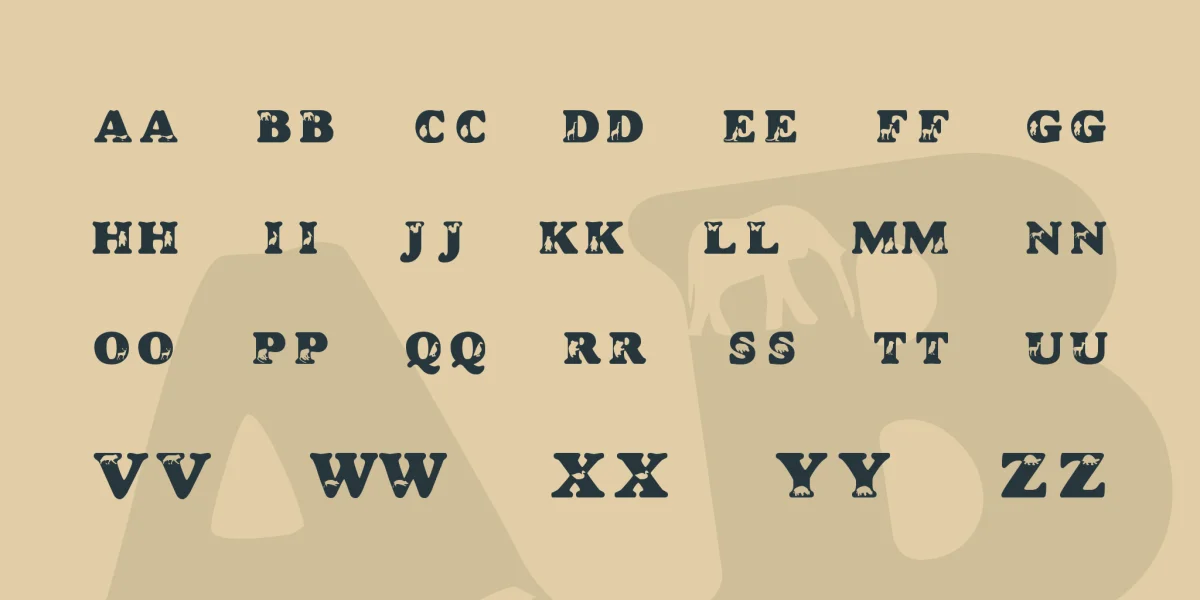KR A Day At The Zoo Font preview 2