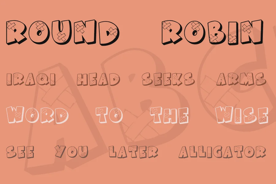 KR All Patched Up Font preview 2
