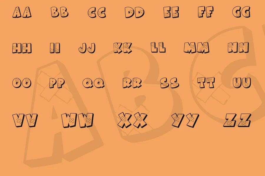 KR All Patched Up Font preview 3