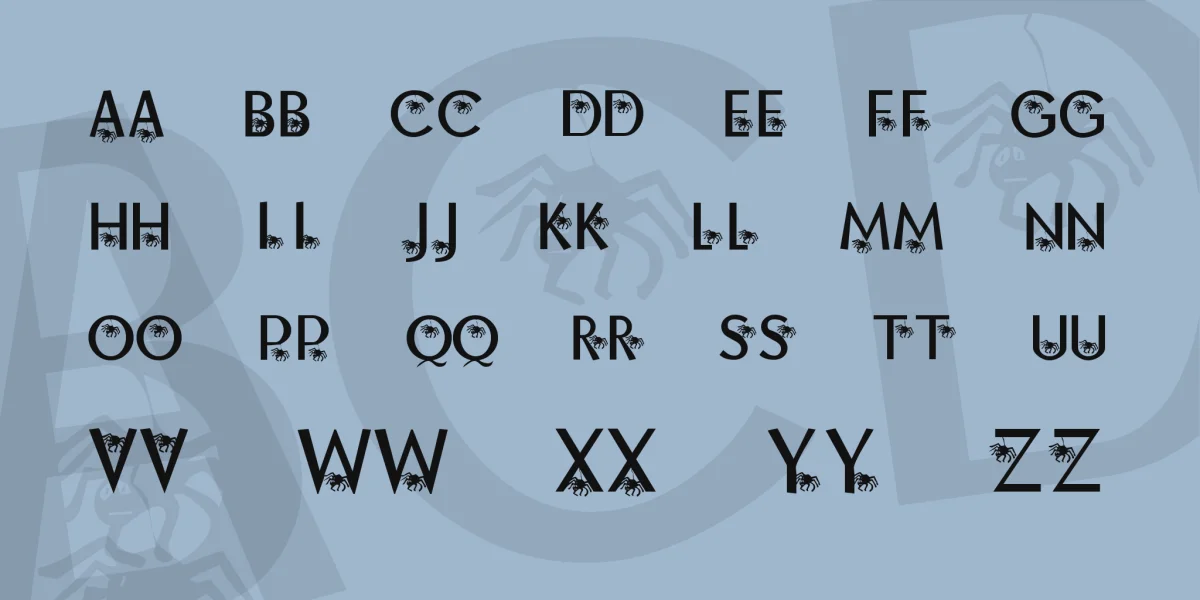 KR Along Came A Spider Font preview 2