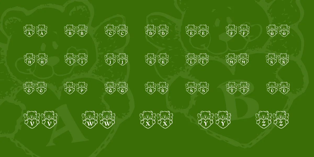 KR Angel Bear Font preview 2