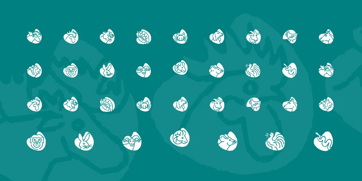 KR Animal Dings Font