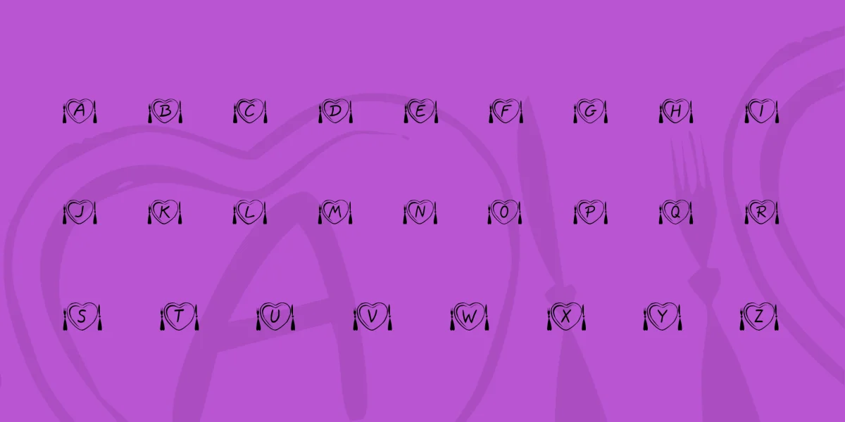 KR Anniversary Dinner Font preview 2