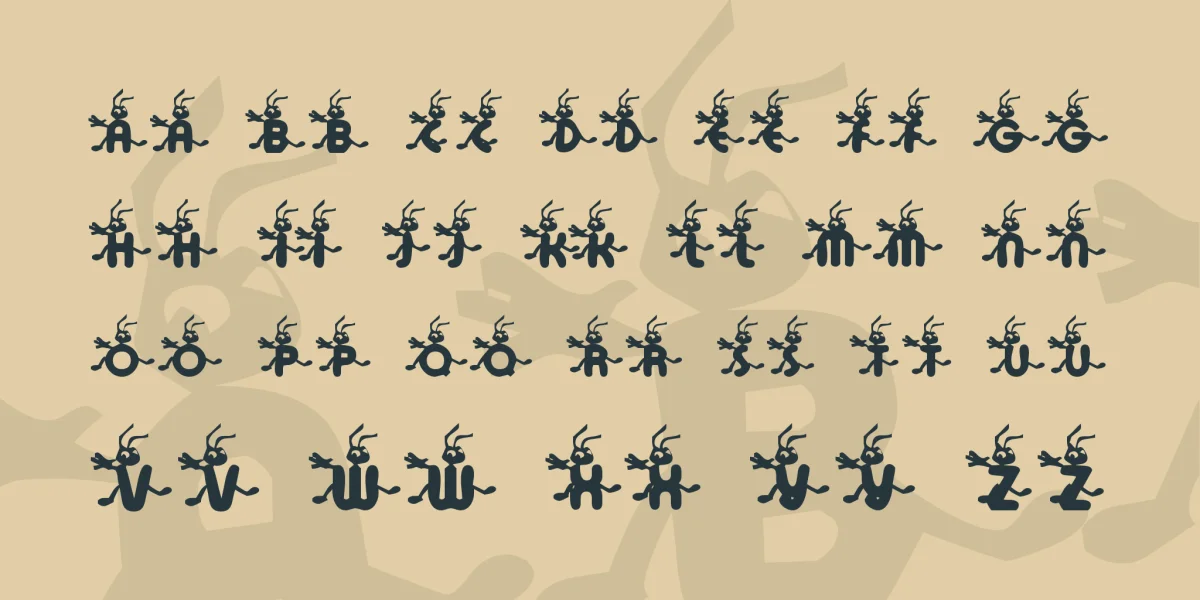 KR Ants Font preview 2