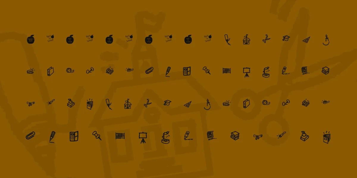 KR Back To School Dings Font
