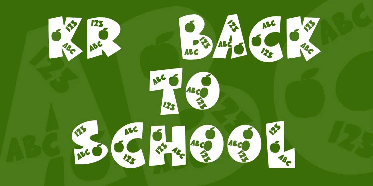 KR Back To School Font