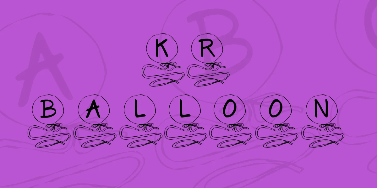 KR Balloon Font