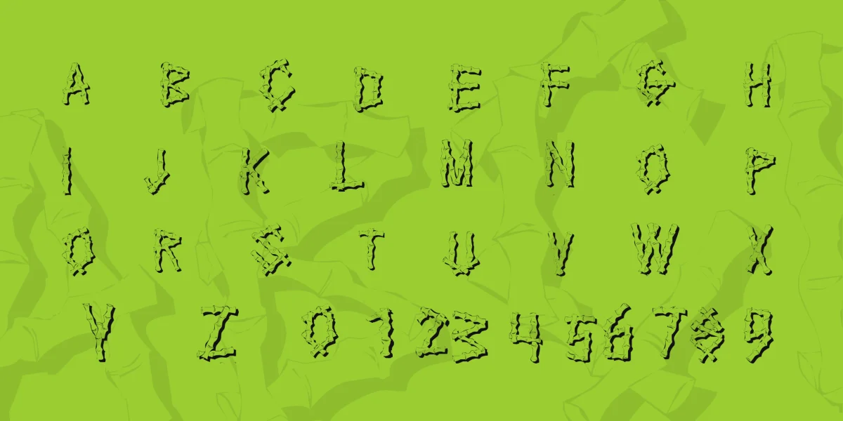 KR Bamboo Font preview 2