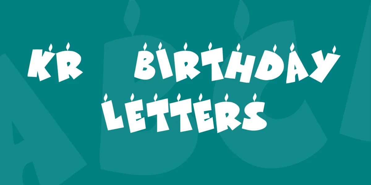 KR Birthday Letters Font