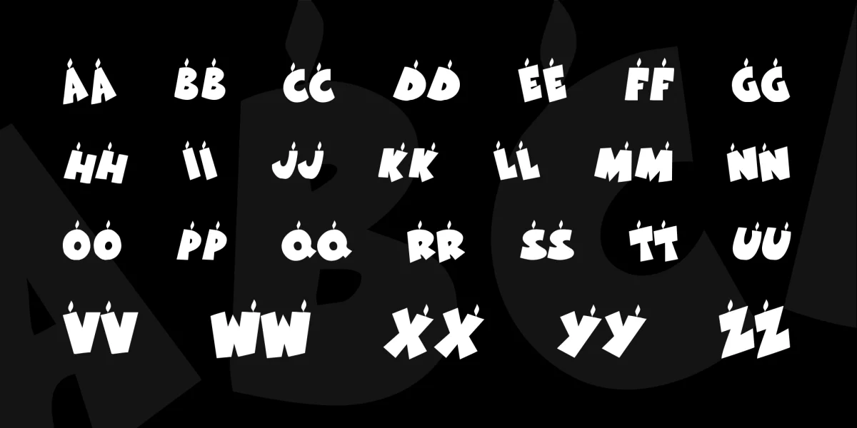 KR Birthday Letters Font preview 2