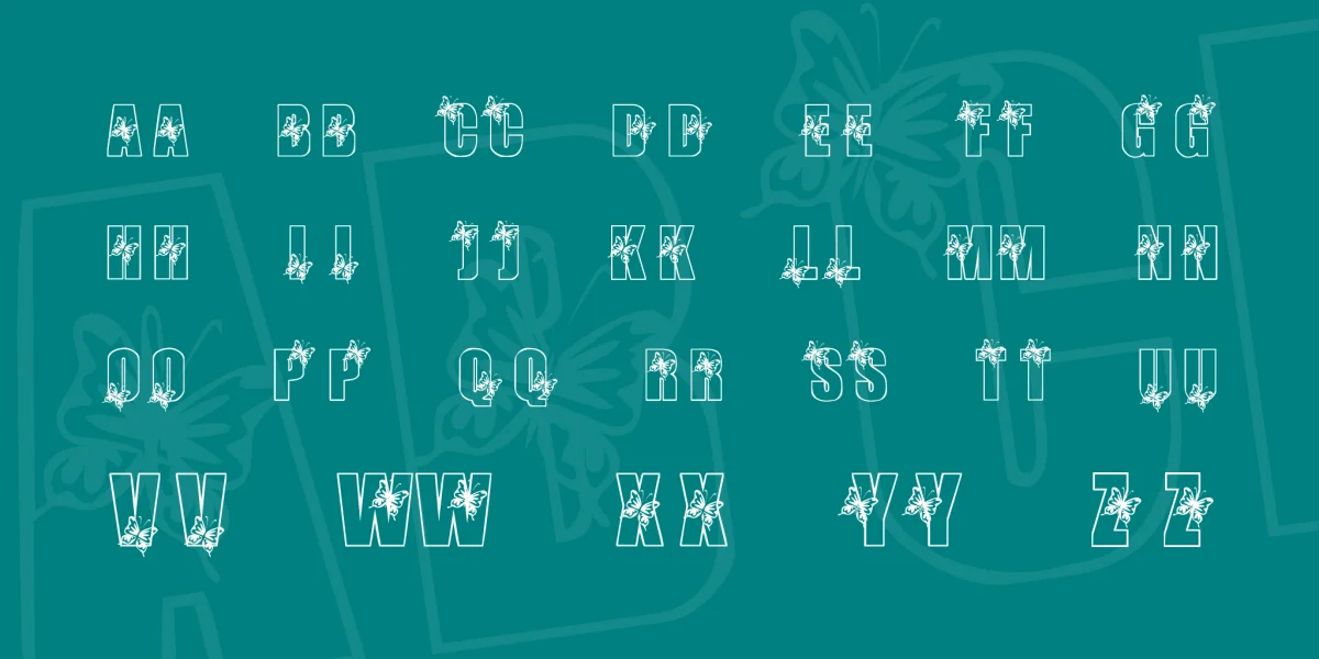 KR Butterfly 3 Font preview 2