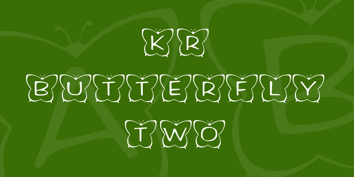 KR Butterfly Two Font