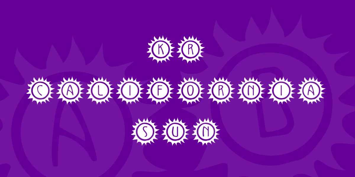KR California Sun Font