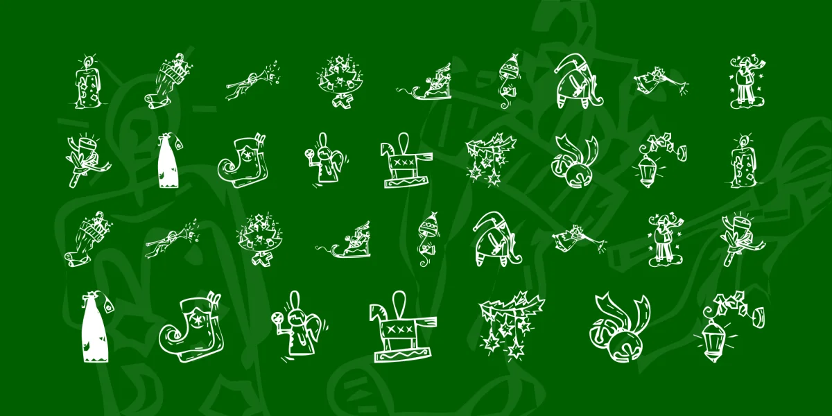 KR Christmas 2002 Dings 2 Font