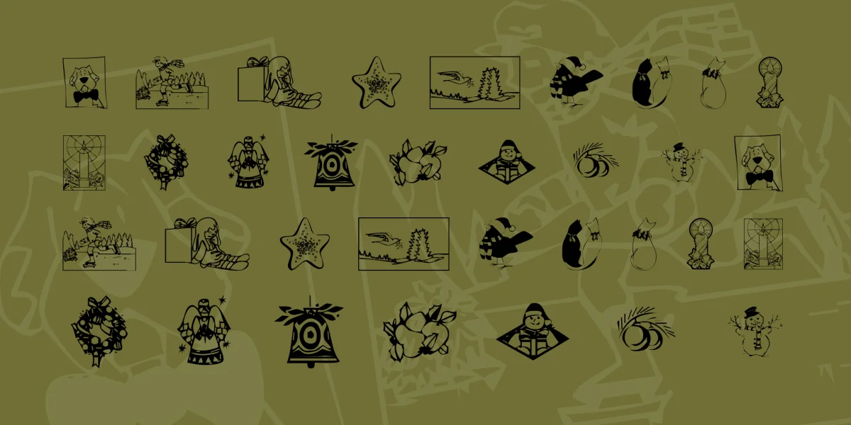 KR Christmas 2002 Dings 5 Font
