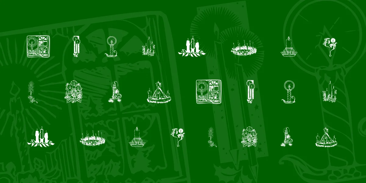 KR Christmas Candles Font