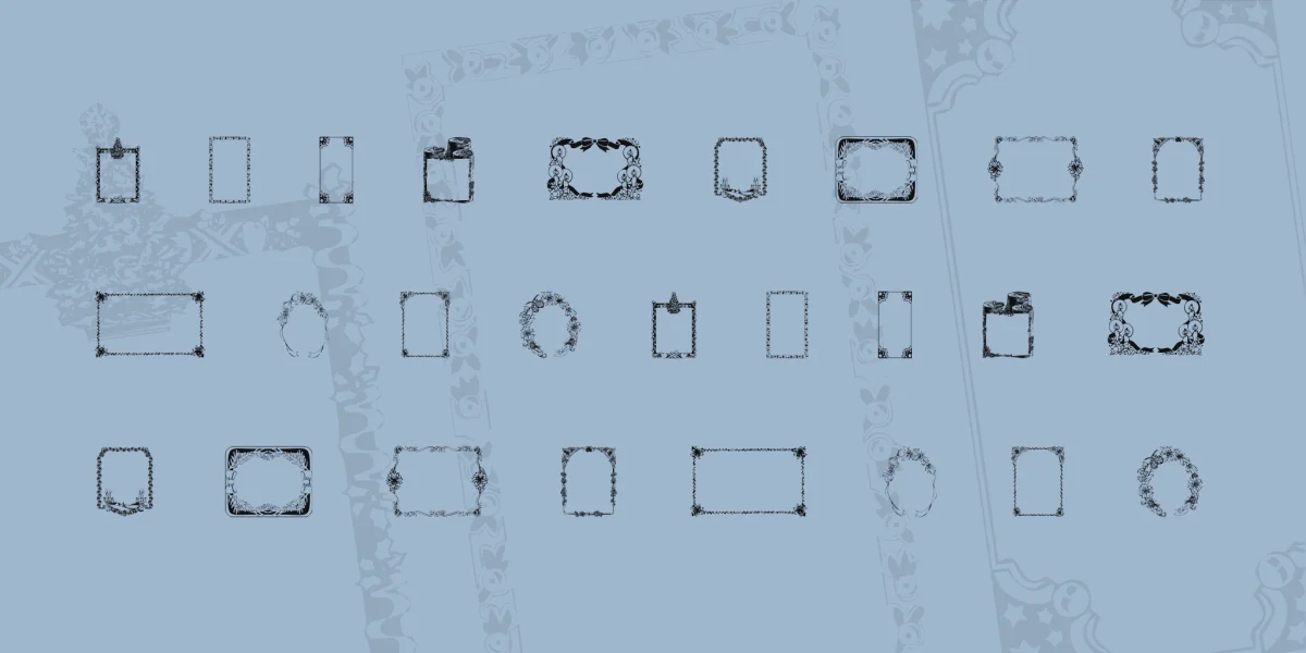 KR Christmas Frames Font