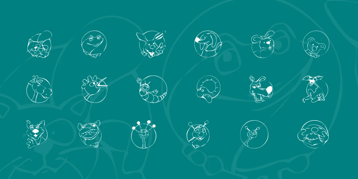 KR Circle Scraps Font