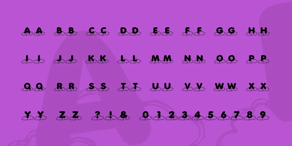 KR Cloud Nine Font preview 2