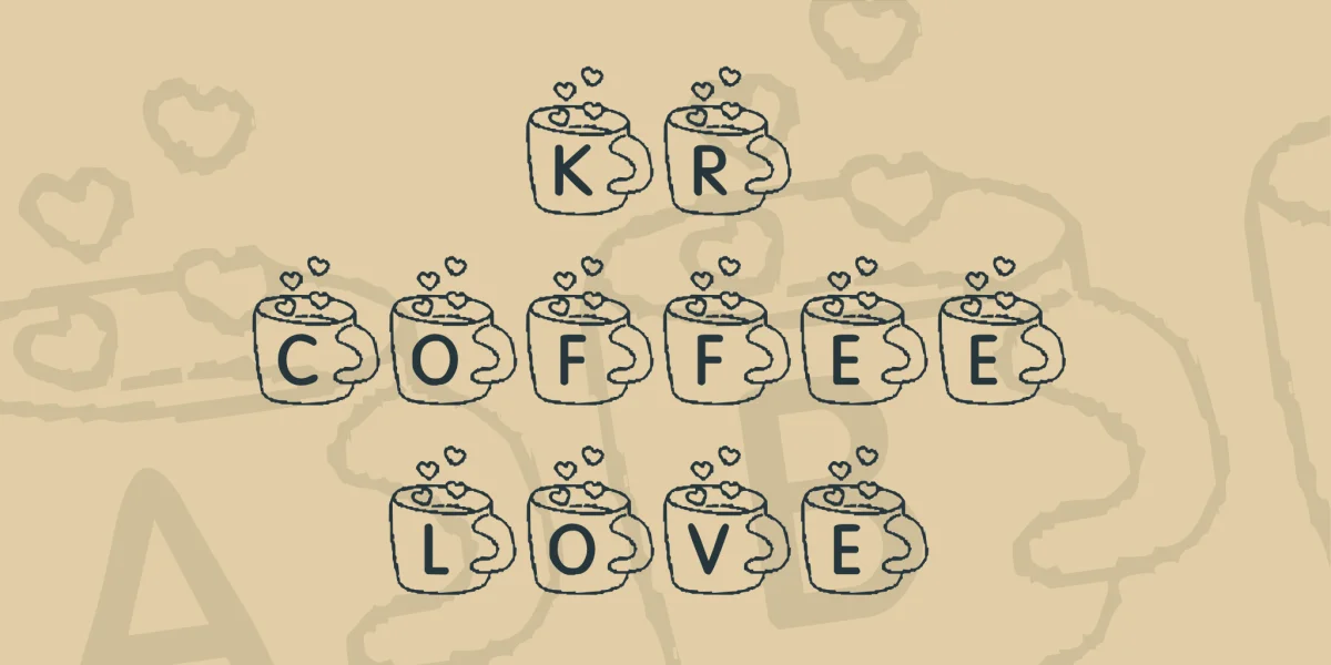 KR Coffee Love Font