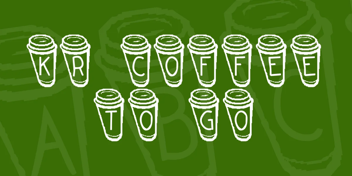 KR Coffee To Go Font