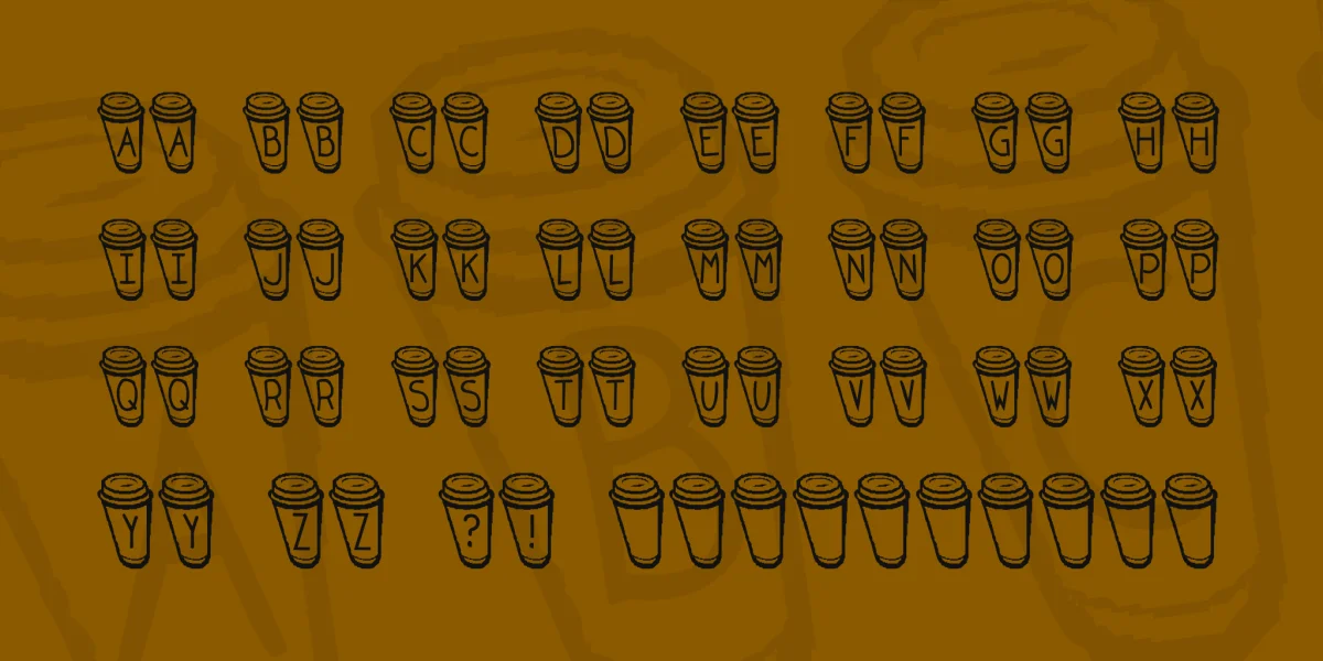 KR Coffee To Go Font preview 2