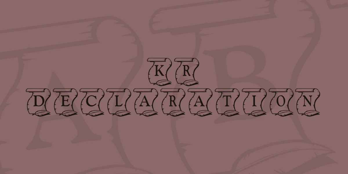 KR Declaration Font