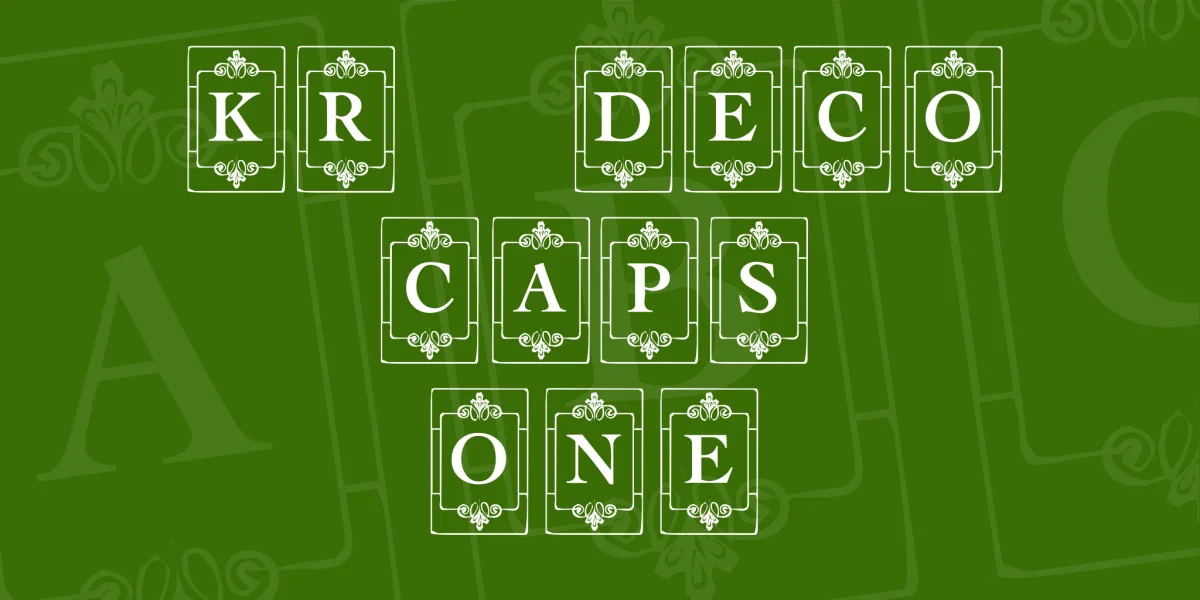 KR Deco Caps One Font