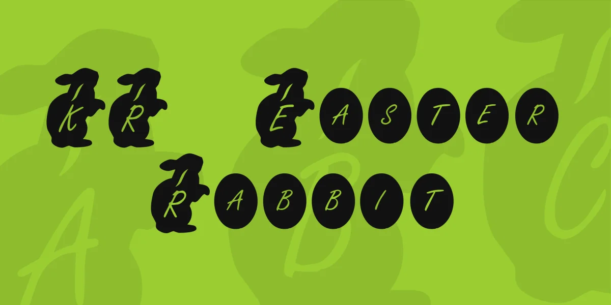 KR Easter Rabbit Font