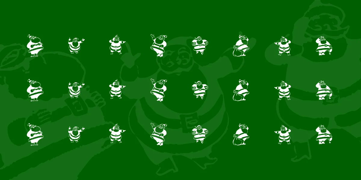 KR Eight Santas Font